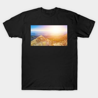 Mountain panorama at sunset T-Shirt